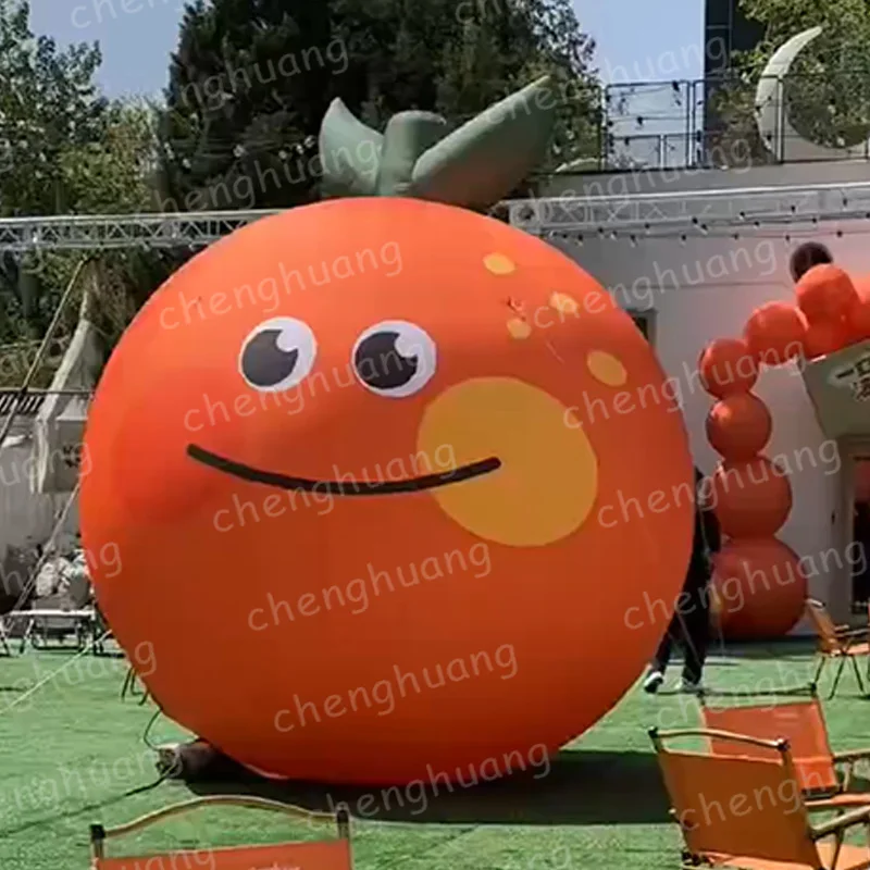 

Inflatable oranges with blowers, fruit air models, outdoor square grassland activity promotional and decorative props