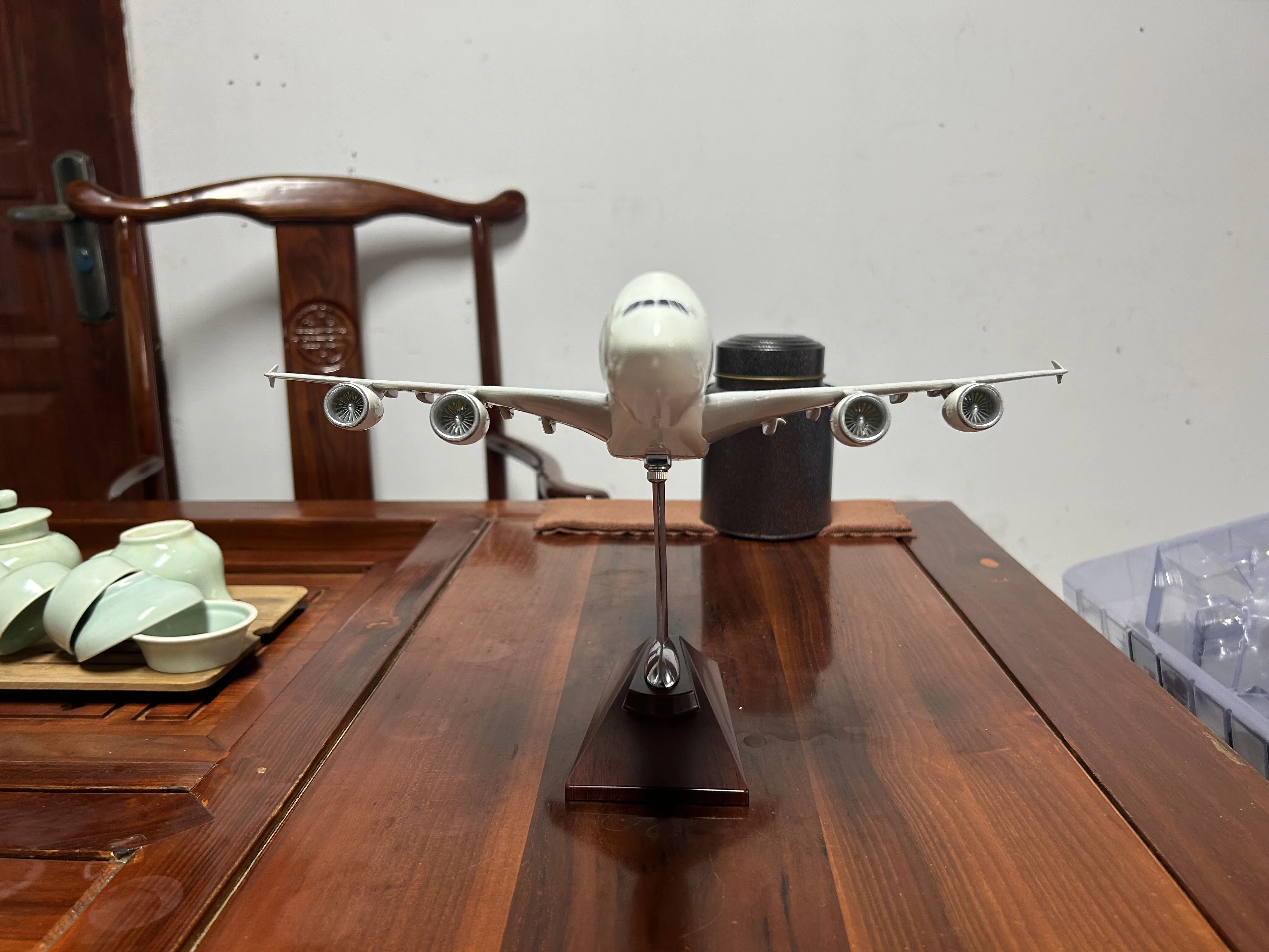 A380 French 36CM Die Cast Metal Aircraft Model and Skyplane Model Aircraft Alloy Display and Collection Gifts for Enthusiasts