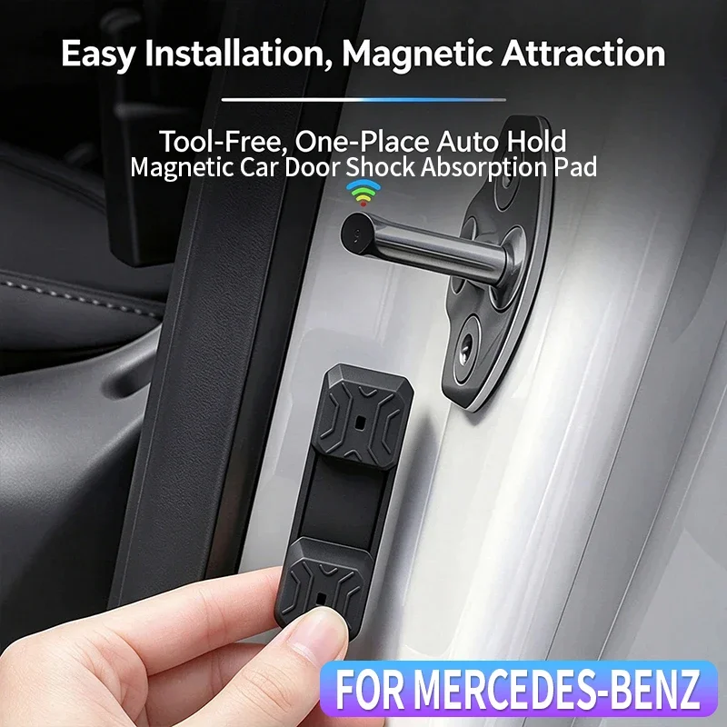 New Magnetic Door Lock Dampener Pads for Mercedes-Benz C E S Class GLC GLK GLE GLS GLB,Buffer&Reduce Door Closing Abnormal Noise
