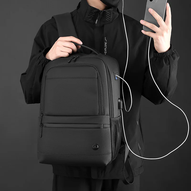 

43x30x16cm Business Commuting Computer Bag New Expandable Leisure Backpack Men'S Multifunctional Usb Charging Backpack