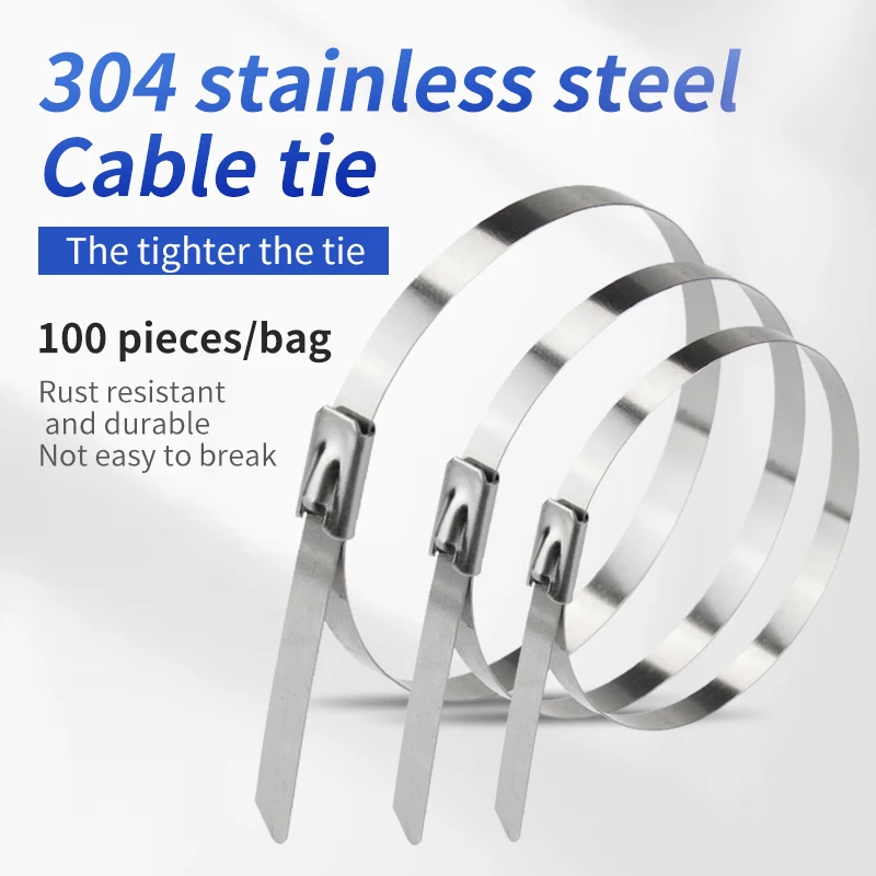 4.6mm wide stainless steel cable tie (100mm - 400mm)