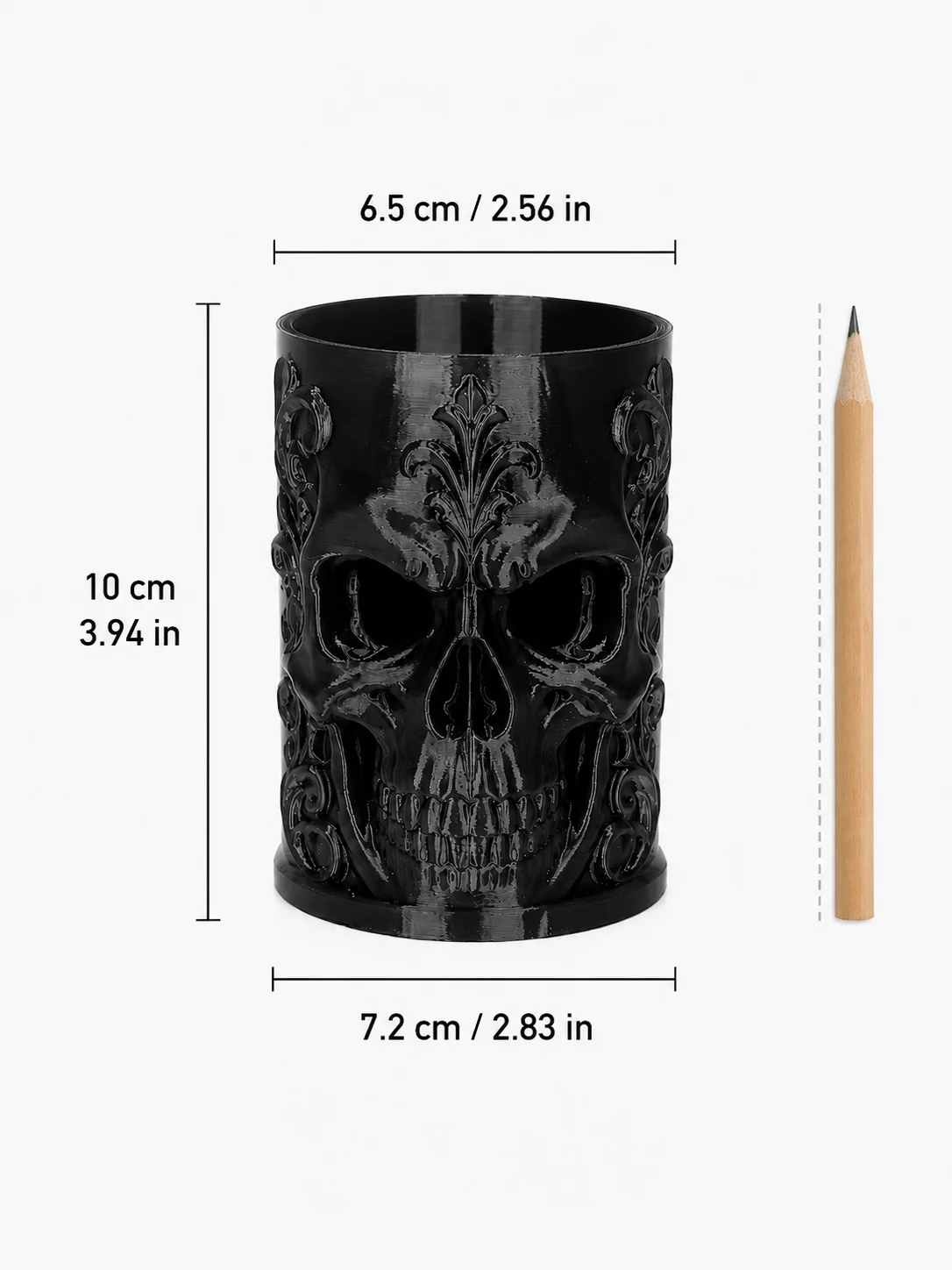 Dunkler Gothic-Totenkopf-Stift – Office Table Accessories Unique Bewertung und Preis