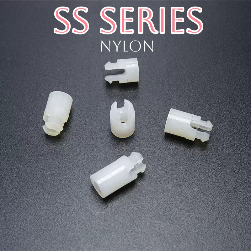 SS Series White Nylon Plastic PCB Support Inserting Cylindrical Type Circuit Board Isolation Column Spacers