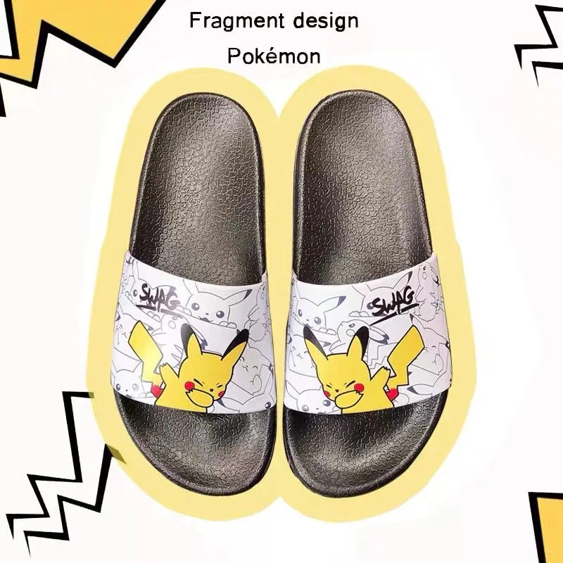 

Pikachu slippers for couples, outdoor fashion brand, soft bottom, mandarin duck, outdoor wear, home anti slip cartoon slippers,