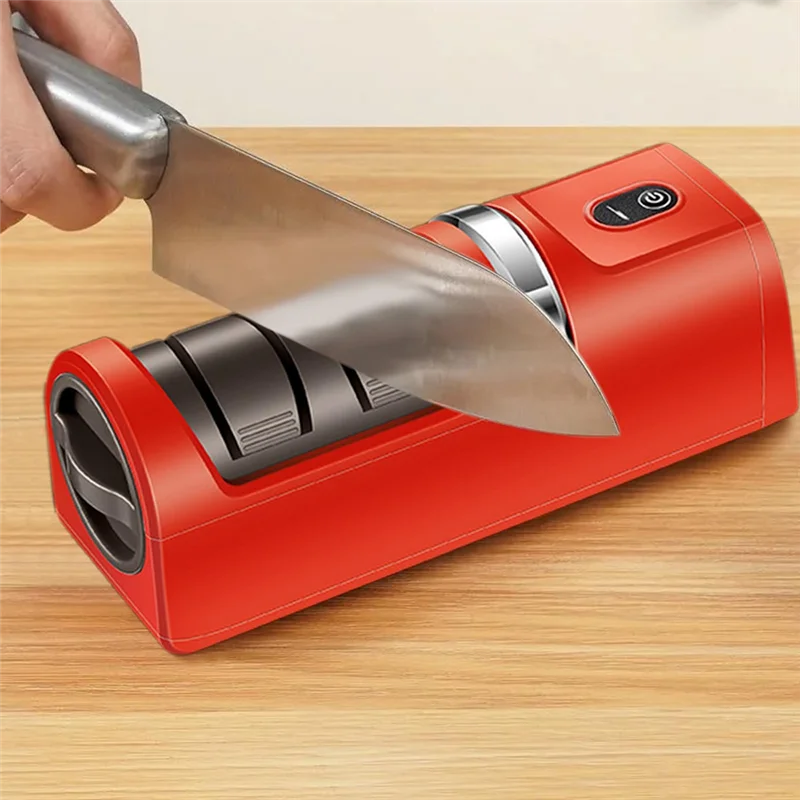 B98A-Electric Rechargeable Cutter Sharpener - Quick Polishing Multifunctional Kitchen Gadget