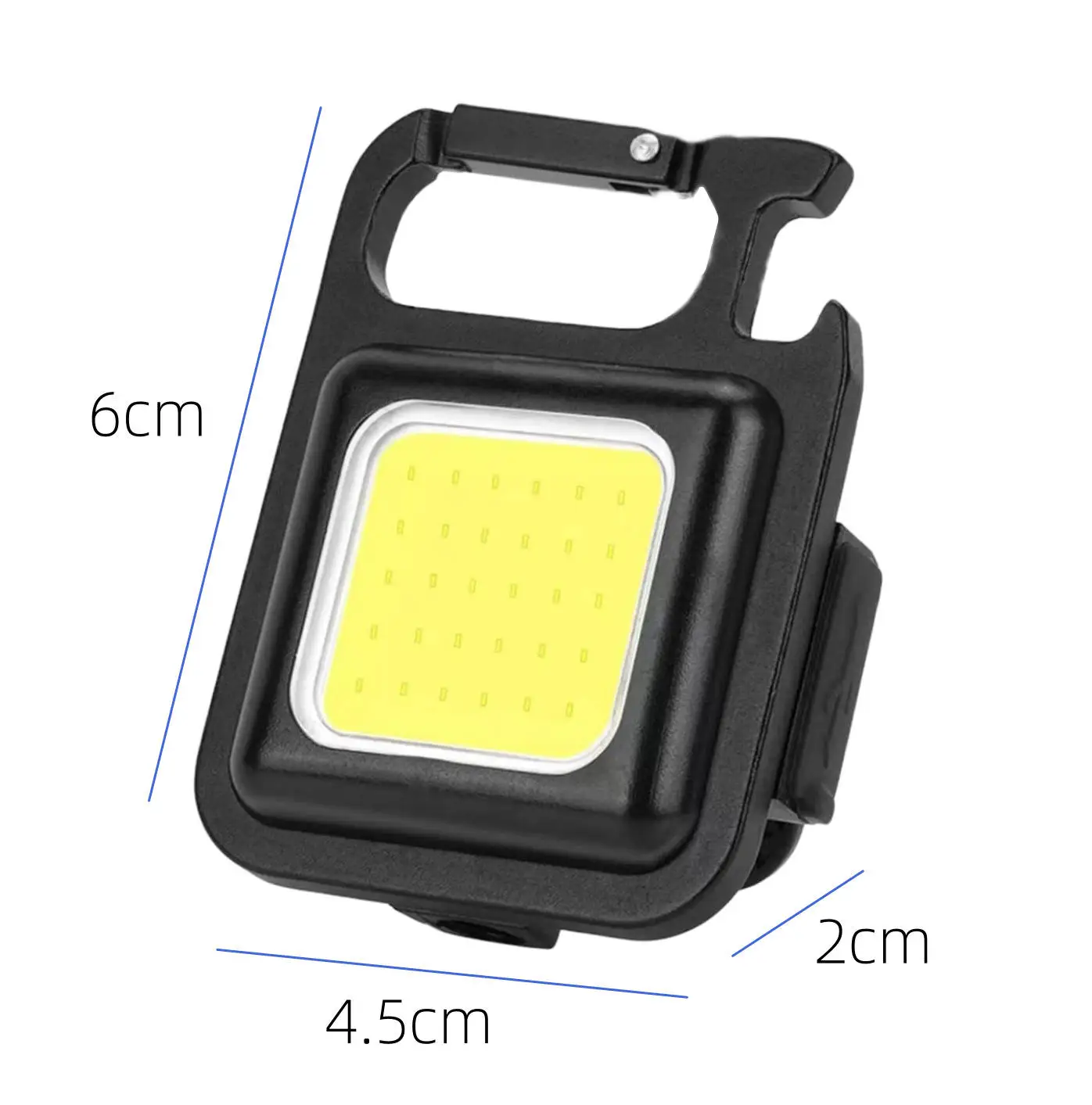 Mini Portable Keychain Lamp, COB Lanterna, Tocha EDC, ao ar livre, à prova d'água, Emergência, Camping, Pesca, Luzes de trabalho, 4 Iluminação