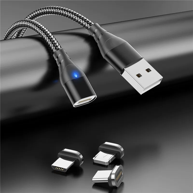 3A Magnetic Cable Type C Super Fast Charging Micro USB Cable USB C Magnet Charger For iPhone 15 14 Huawei Xiaomi Phone Wire Cord