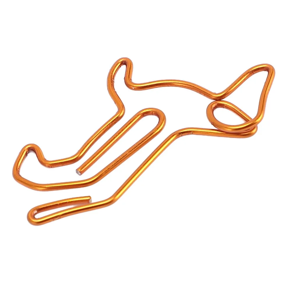 

100 шт. канцелярских зажимов в форме таксы с коробкой для хранения, оранжевые, 38*21 мм, маленький размер