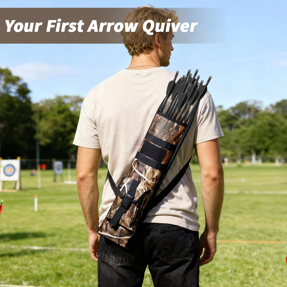 

Портативный наплечный колчан для стрельбы из лука, держатель для стрел с передними карманами для стрельбы по мишеням