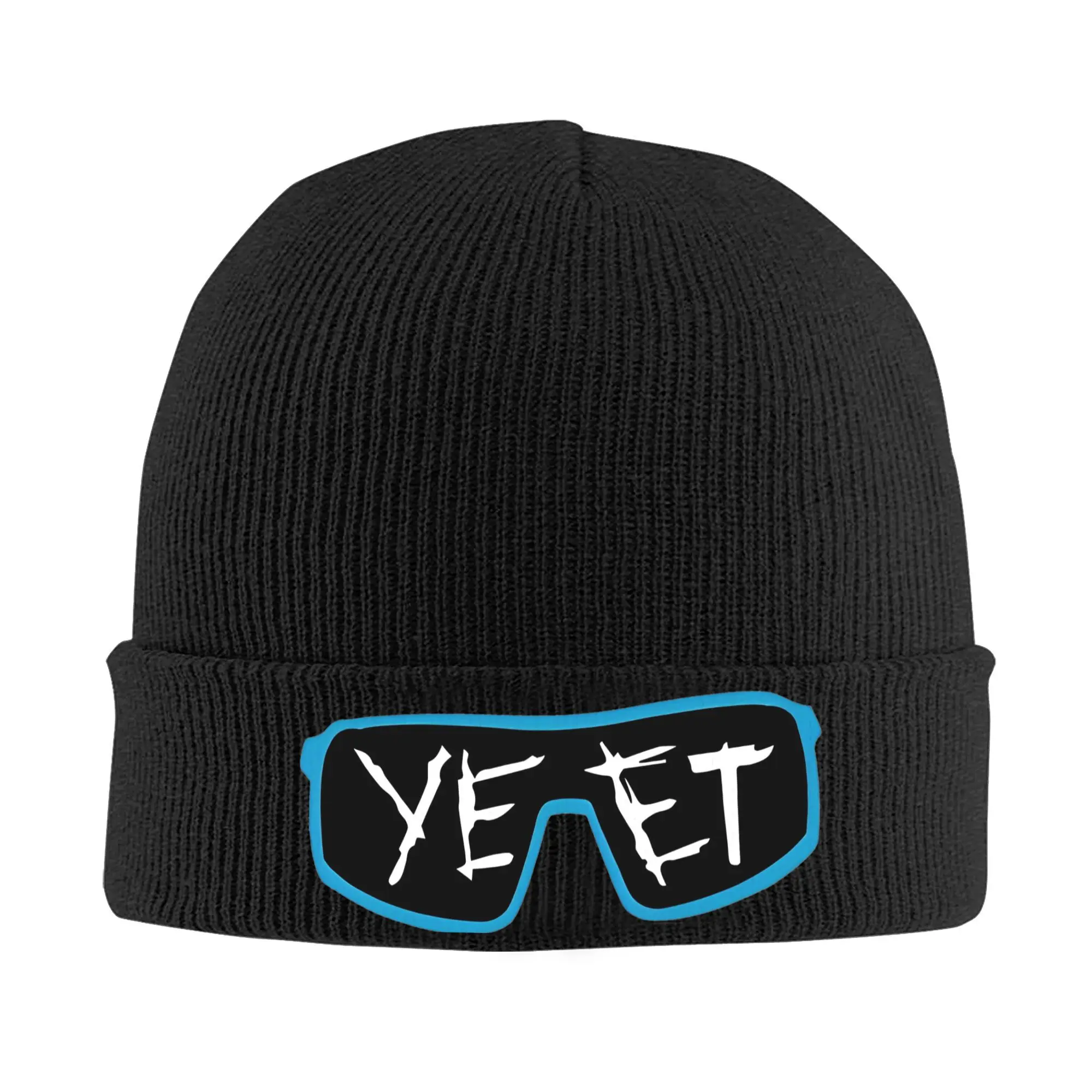 Glasses Yeet Rib Knit Cuffed Beanie For Men Women Jey Uso Winter Warm Knit Skullies Beanie Cap