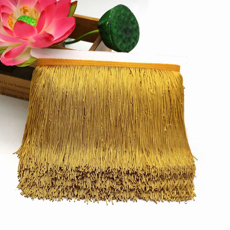 

10 Yards 15cm Tassel Fringe Lace Trim Ribbon Latin Dress Stage Garment Sew Long Chainette Fringe Lamp Curtain Diy Accessory