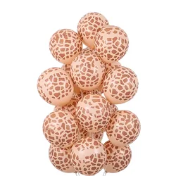 10Pcs 12inch Animal Printed Giraffe Latex Balloons Kids Happy Birthday Party Decoration Baby Shower Jungle Safari Party Supplies