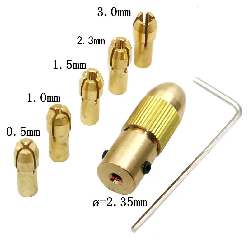 0.5-3mm Drill Bit Collet 7pcs Chuck Drill Tool Drill Tool Chuck Set Electric For punching hole Mini High Quality