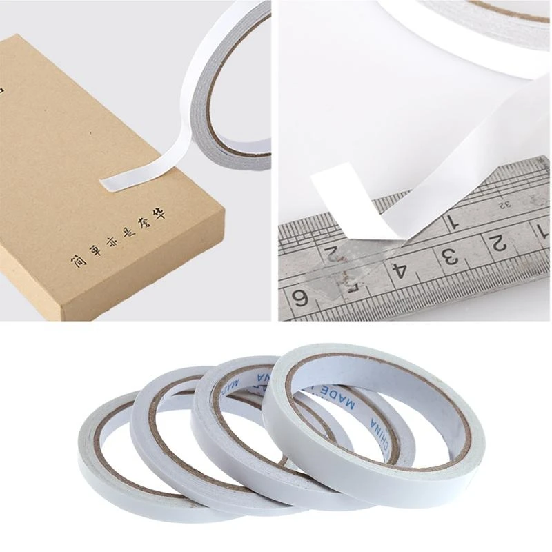 L1EE 12M 5MM-15MM شريط لاصق مزدوج الوجه قوي للقرطاسية المكتب المنزلي