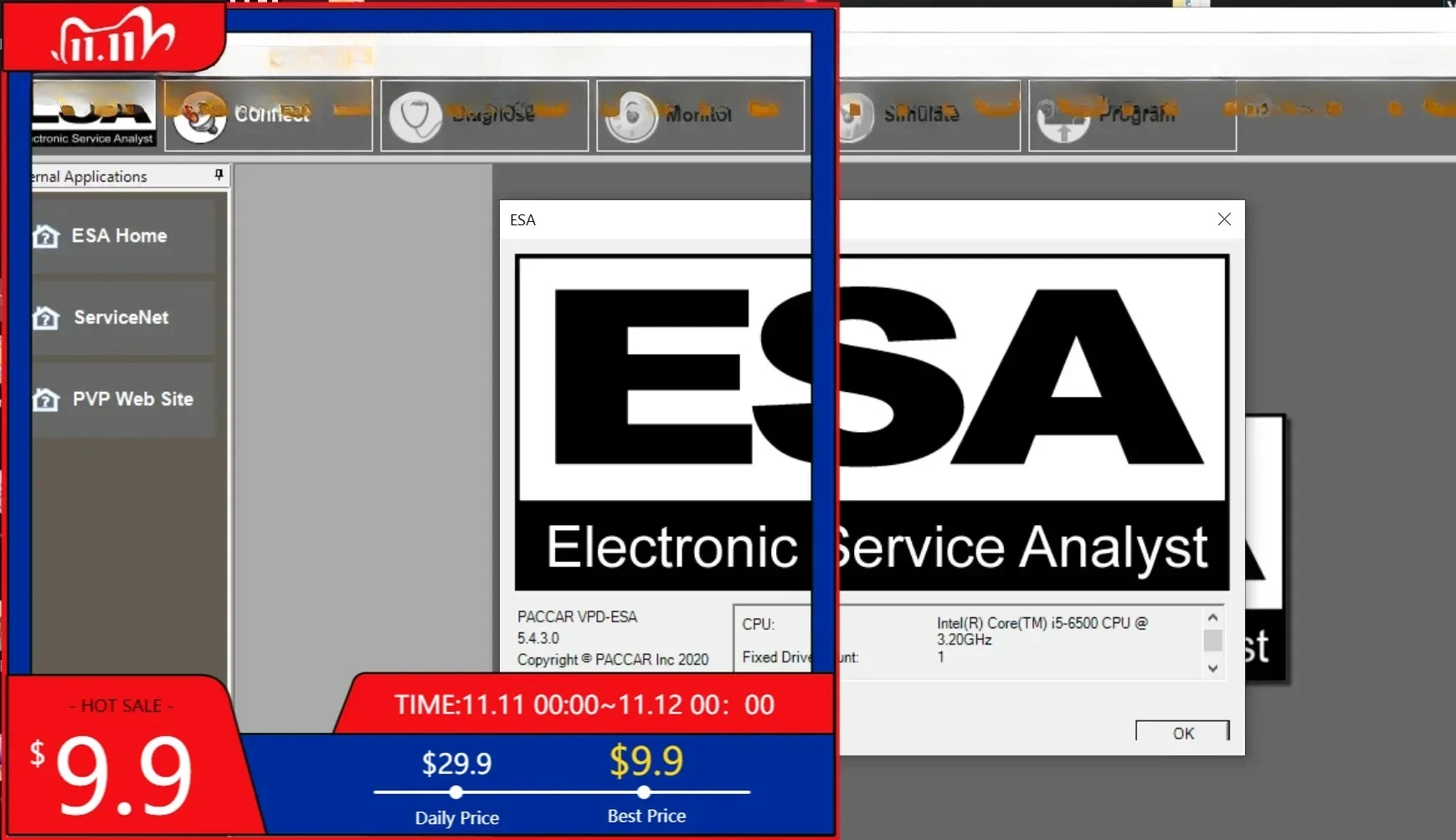 PACCAR ESA 5.7 The Highest Levels+SW Flash Files 02.2024 With Internal And External Tab Enabled