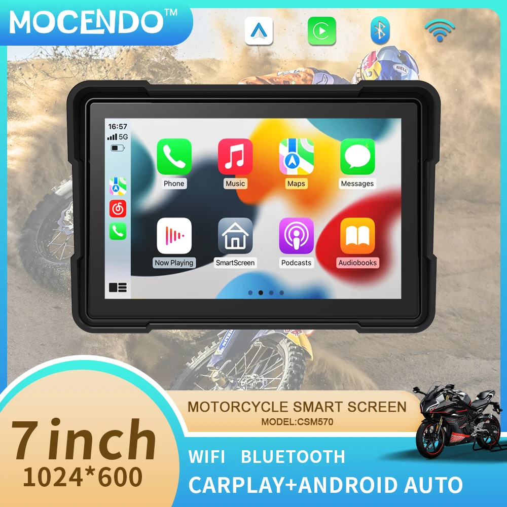

Portable Motorcycle DVR Navigation GPS with Wireless Carplay Android Auto Airplay IPX8 Waterproof Display Screen Moto Monitor