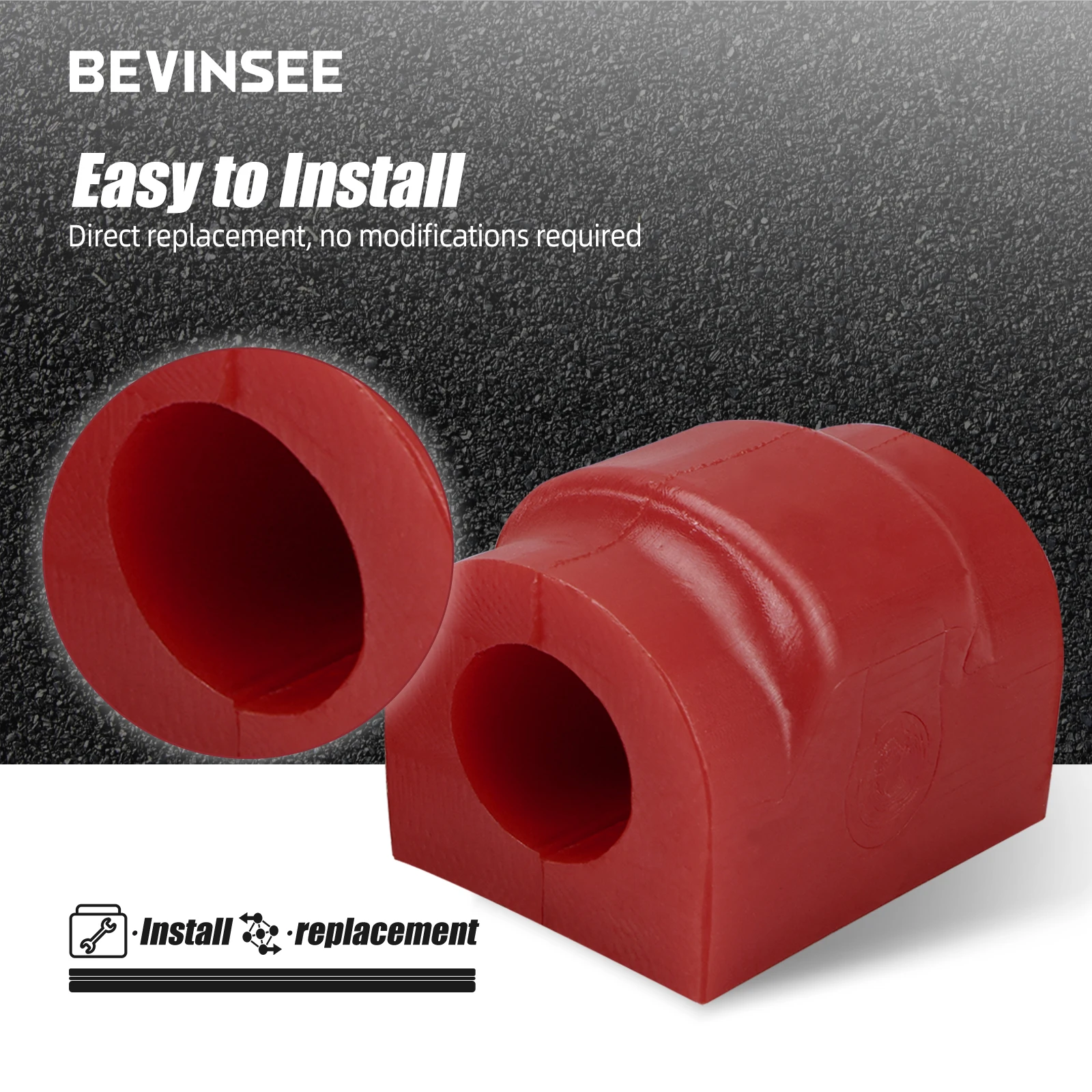 BMW E46 E36 Z4 E85/E86용 18mm 리어 안티 롤 스웨이 바 폴리우레탄 부싱, 33551138104, 33 55 1 138 104 대체품 썸네일 5