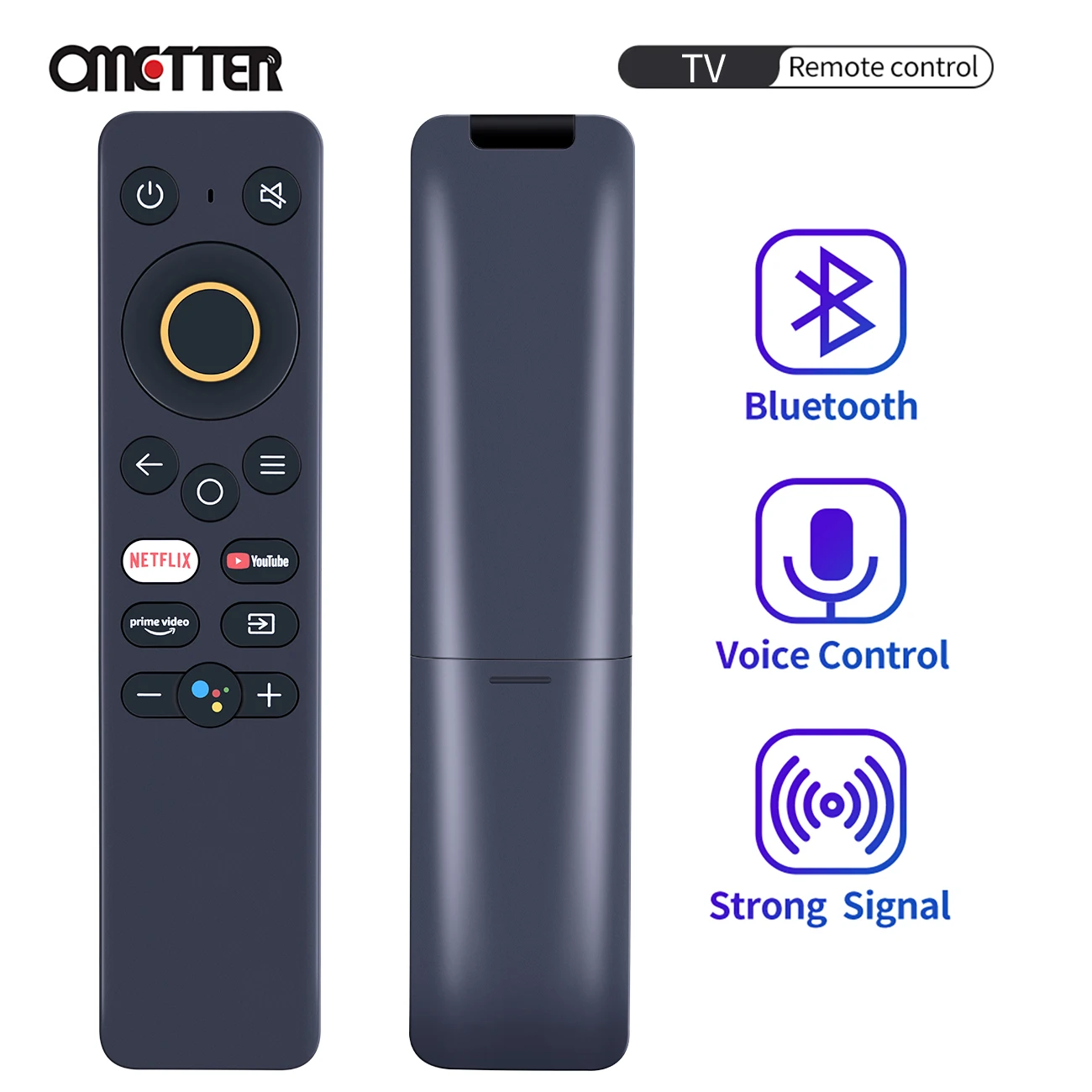 Télécommande Bluetooth CY1710 pour Smart TV, 43 pouces, 32 pouces, pour Youtube, Netflix Prime