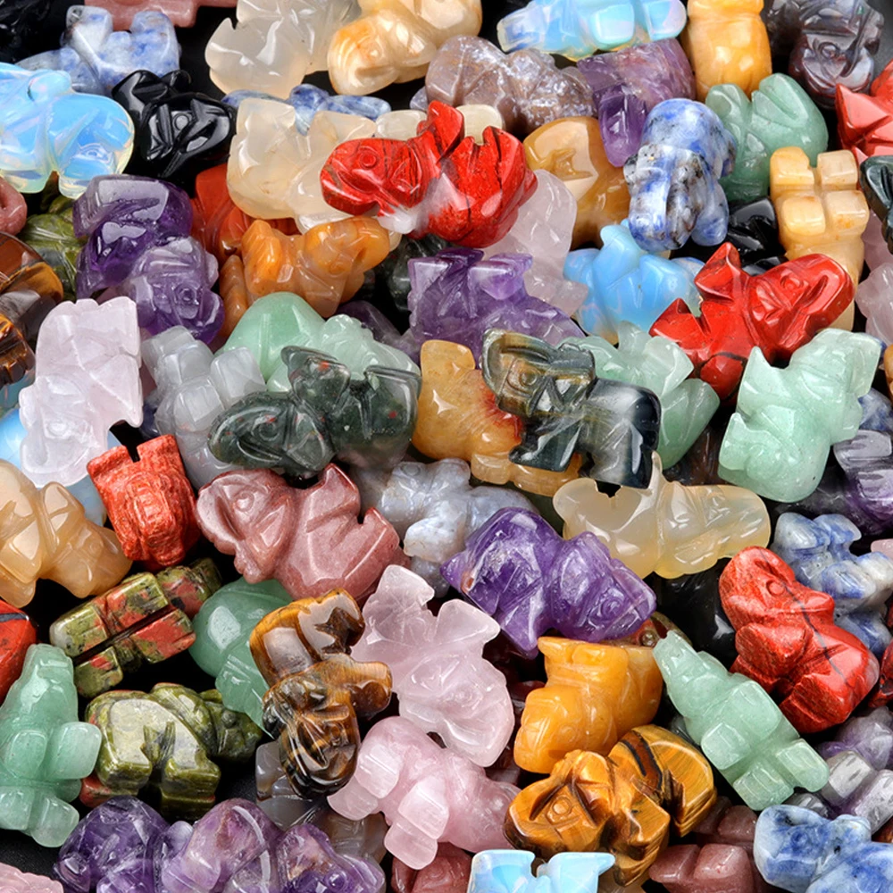 1in الفيل الصغير الطبيعي عين النمر جمشت أوبال شقرا منحوتة الحيوان الفيل الحرفية حلية مجوهرات اكسسوارات ديكور المنزل