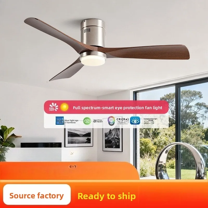 Light High Power Inverter Vintage Ceiling Fan Light Antique Style Living Room Dining Room High Power Low Ceiling Bedroom