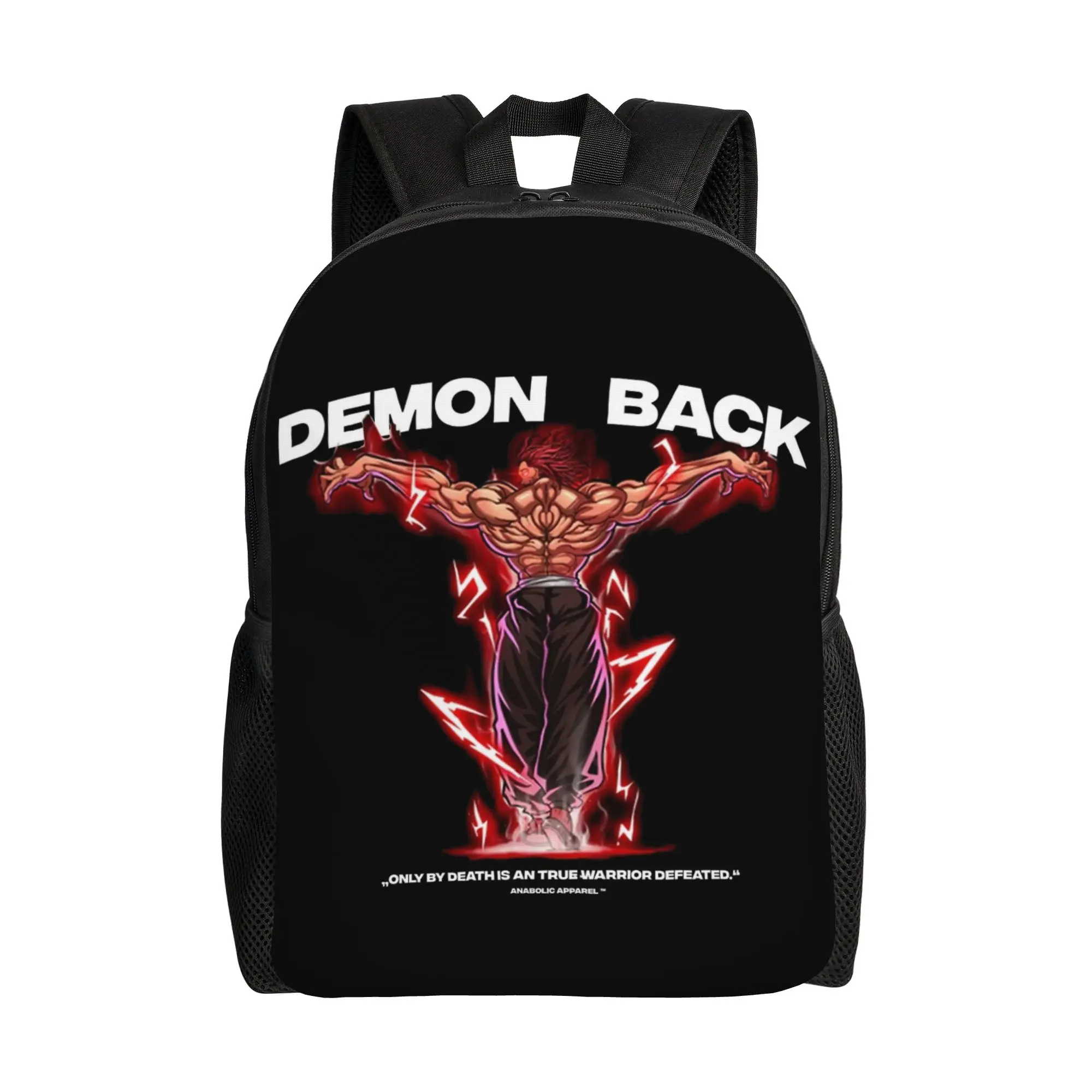 

Demon Back Anabolic Apparel Baki Backpack for Men Women Cool High School Business Daypack College Shoulder Bag with Pocket