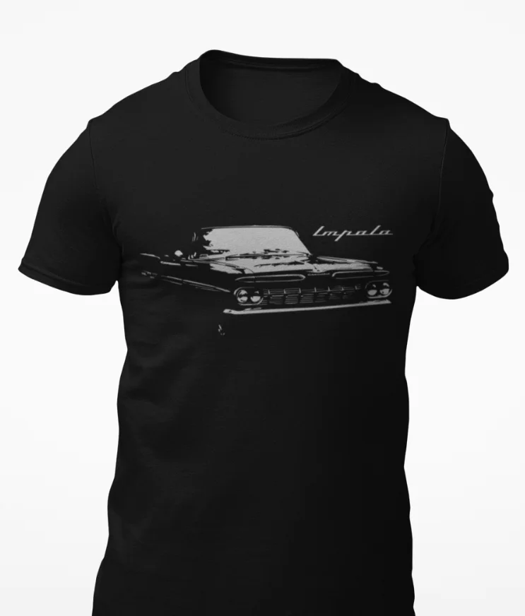 Impala American Classic Car T-Shirt Short Sleeve Casual 100% Cotton O-Neck Summer Mens T-shirt Size S-3XL