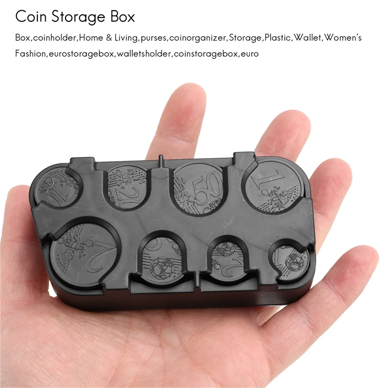 AAAC-Euro Coin Dispenser Storage Coins Storage Box Dispenser