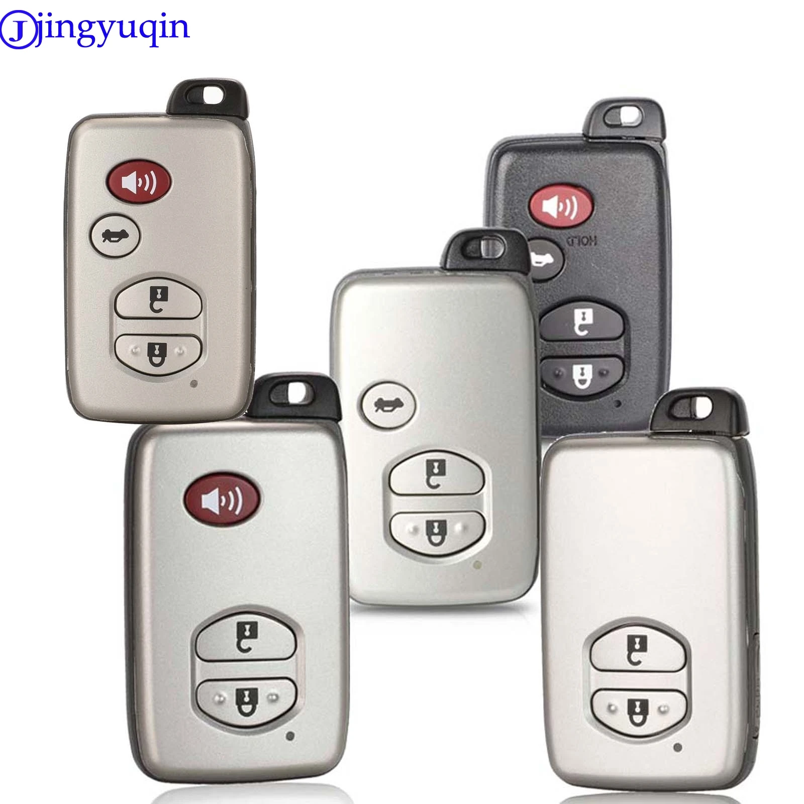 

jingyuqin Remote Car Key Fob Shell Case Cover For Toyota Land Cruiser Prado Camry Crown Aurion LC200 A433 F433