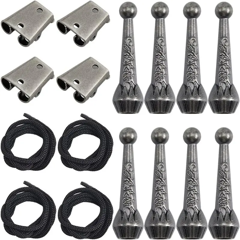 a95d-1セット-アイアンボロタイパーツキット-ボロタイチップ交換用エンドキャップキット-ボロタイバックルアクセサリー-ボロタイ製作用