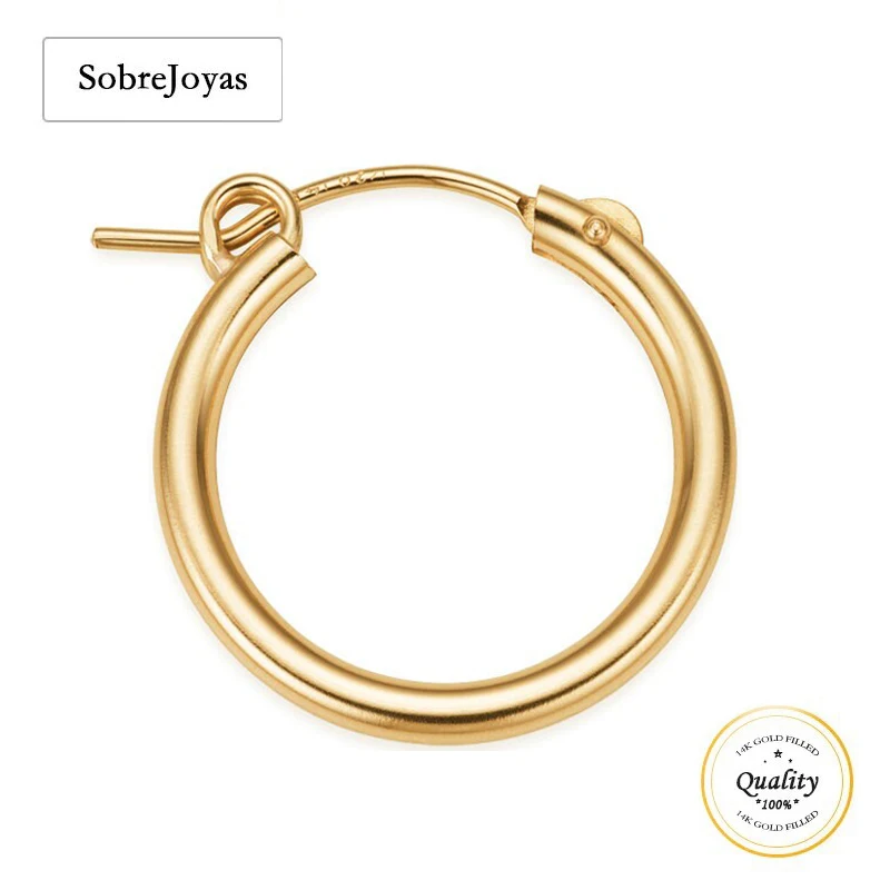 Eurowire Hoop 14K Gold Filled Hoop Earrings Wholesale Bulk Gold Pendant Hoop Earrings DIY Jewelry Findings Women Earrings