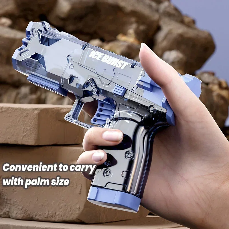 Water Pistol Shooting Gun Manual Transparent Water Gun Toy Blasters Game Water Play Summer Outdoor Toys For Boys Children Gifts