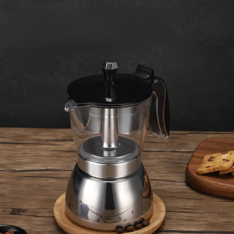 Stainless Coffee Maker Moka Coffee Pot Espresso Accessories Italian Machine Portable Steel Makers Coffeeware Kitchen Dining Bar