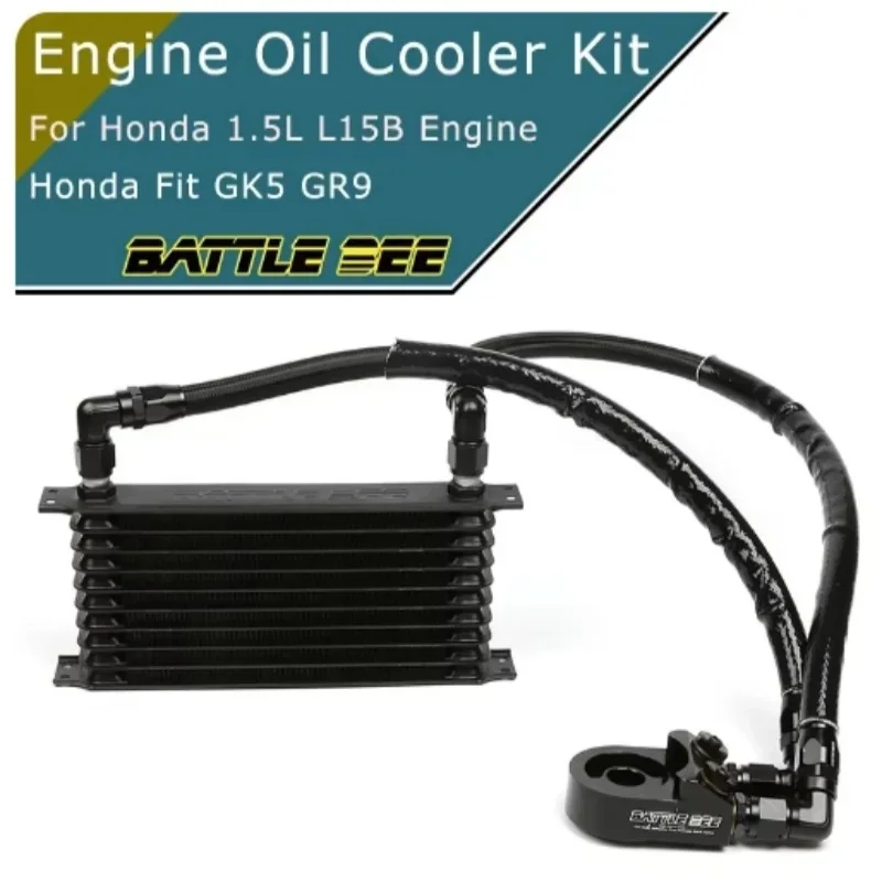 

AN10 Engine Oil Cooler Kit For Honda Fit GK5 GR9 1.5L L15B Engine Oil Filter Thermostat Sandwich Plate Adapter BB-OCK-131/132