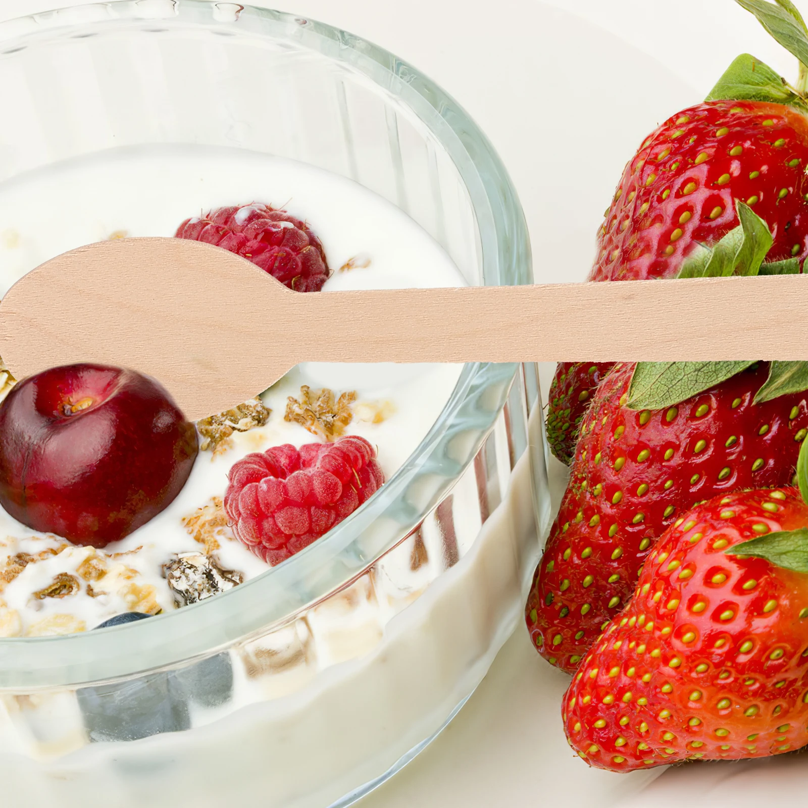 

300pcs Wooden Disposable Set Bamboo Forks Wooden Cutlery Disposable Spoons Knives Party Supplies Wedding BBQ Picnic