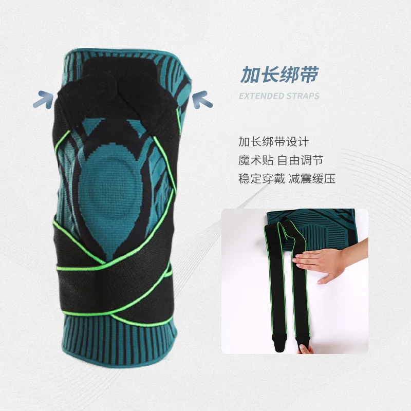Ww22 sports knee pads - silicone spring impact protection, unisex, long style, breathable, professional summer knee and meniscus