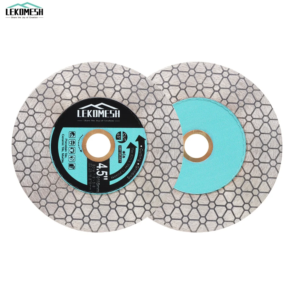 LEKOMESH Diamond Cutting Grinding Disc Dia 105/115/125mm Triangle Double-side Saw Blade  For Cutting Ceramic Tile Marble Granite