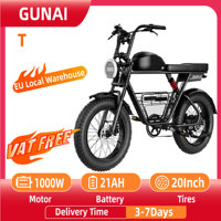 GUNAI-T Adult E-Bike 1000W Motor Electric Bike 48V 21AH 120km Range 60km/h Max Speed Hydraulic Disc Brake Electric Bicycle