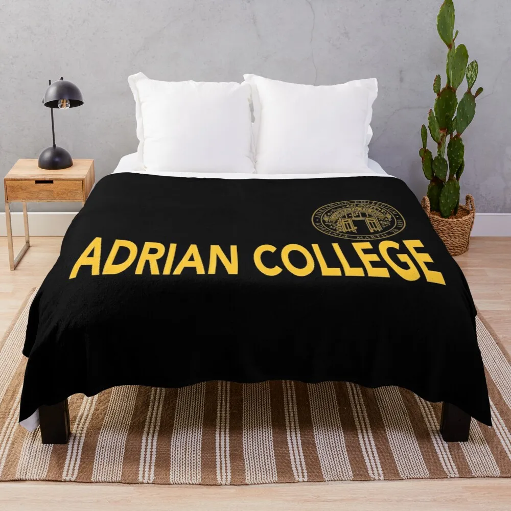 

Adrian College Throw Blanket Polar Soft Plush Plaid Plaid on the sofa Quilt Blankets