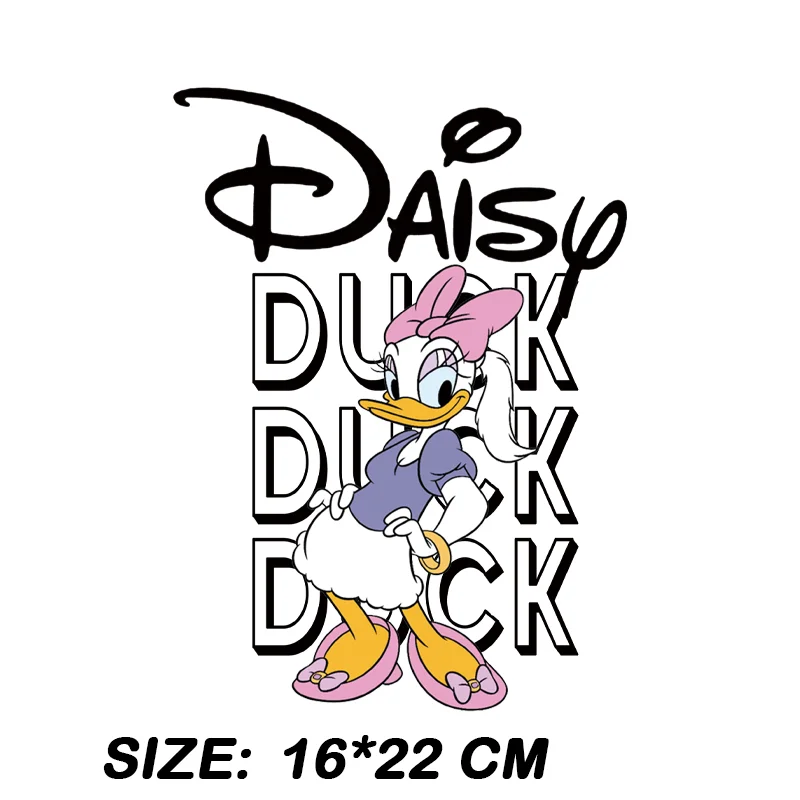 Disney Donald and Daisy Duck Heat-Adhesive Patches For Clothes DIY Pattern Printed transfers stickers for clothes