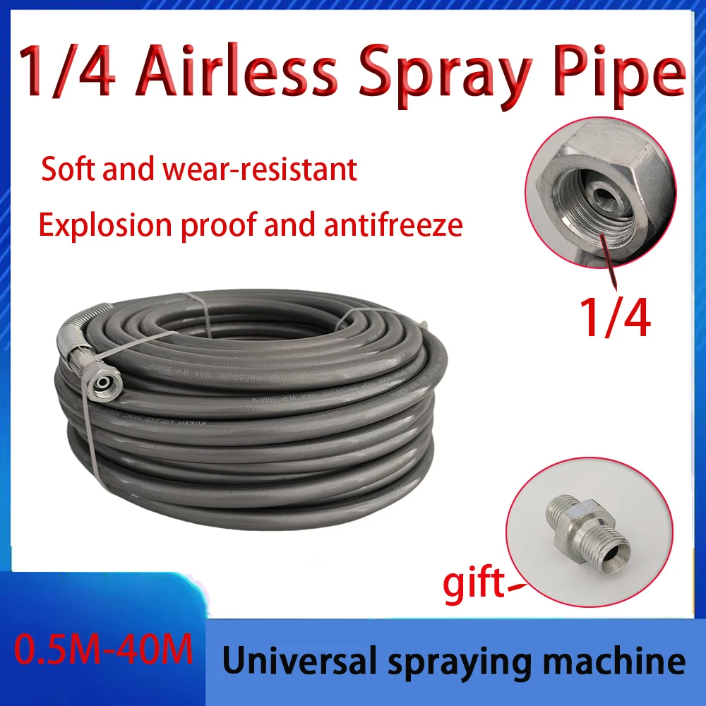 

Airless Paint Spray Hose Tube 7250PSI 1/4" Sprayer Fiber Pipe For Sprayer Gun High Pressure Universal Flexible Fiber Tube