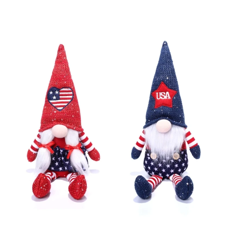 4th of Julys Patriotics Gnomes Decorations 4th of Julys Independences Day Orname