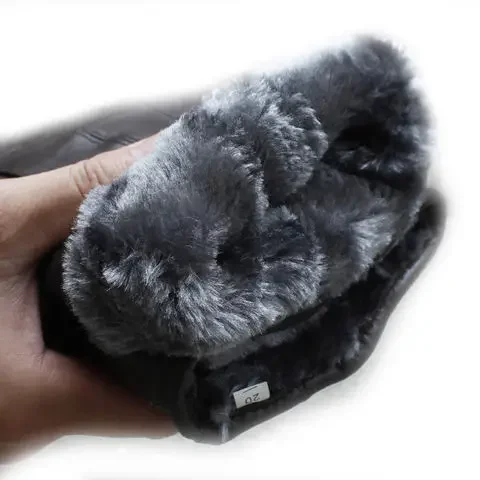 Genuine Leather Gloves For Men Women Fleece-lined Warm Thin Riding Motorcycle Autumn Winter Thickened Cotton Glove Wholesale