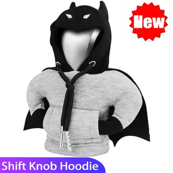 Bat Shift Lever Collars Hoodie Fashion Car Gearshift Change Sweatshirt Cover Universal Manual Handle Gear Knob Sweater Shifter