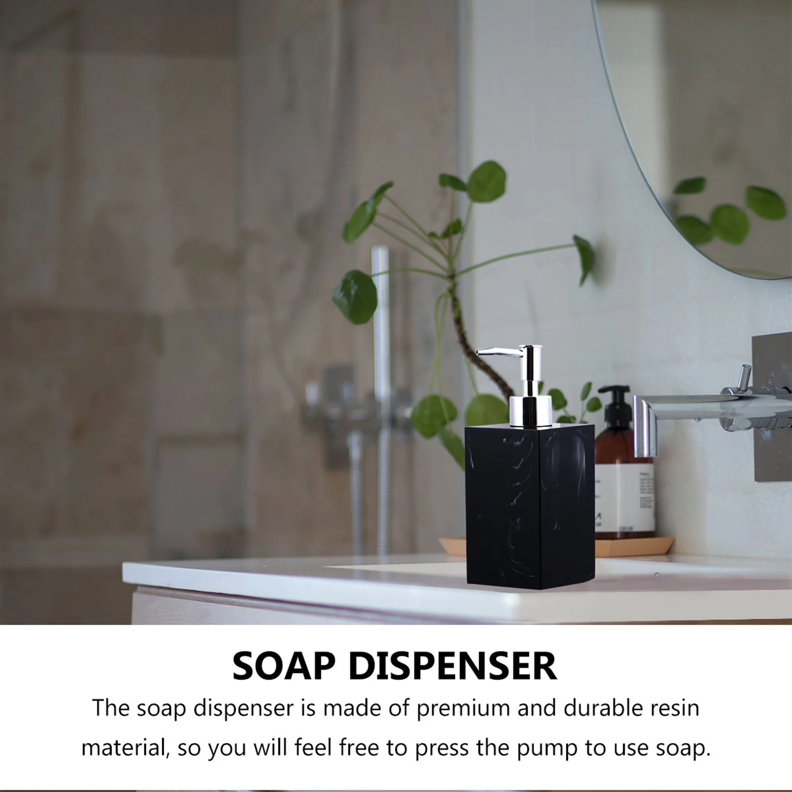 

1 set 1 Set Of Pressing Soap Dispenser Resin Pump Shampoo Container For Bathroom Home Use Liquid Soap Bottle Household Dispenser