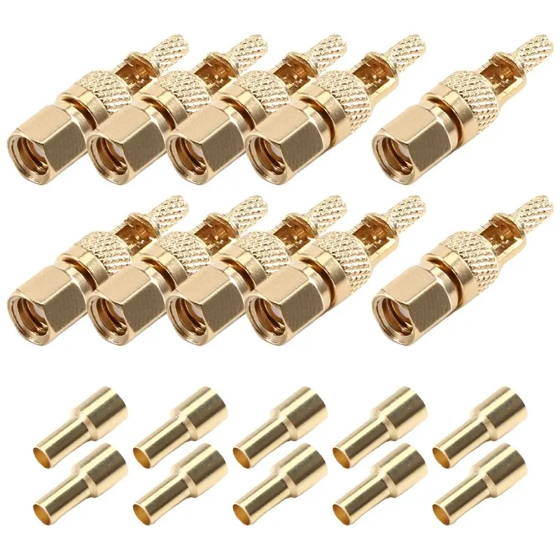 TFORU-For SMC Female Crimp Connectors(10PCS/Lot) 50-1.5/LMR100 RG316 Cable RF