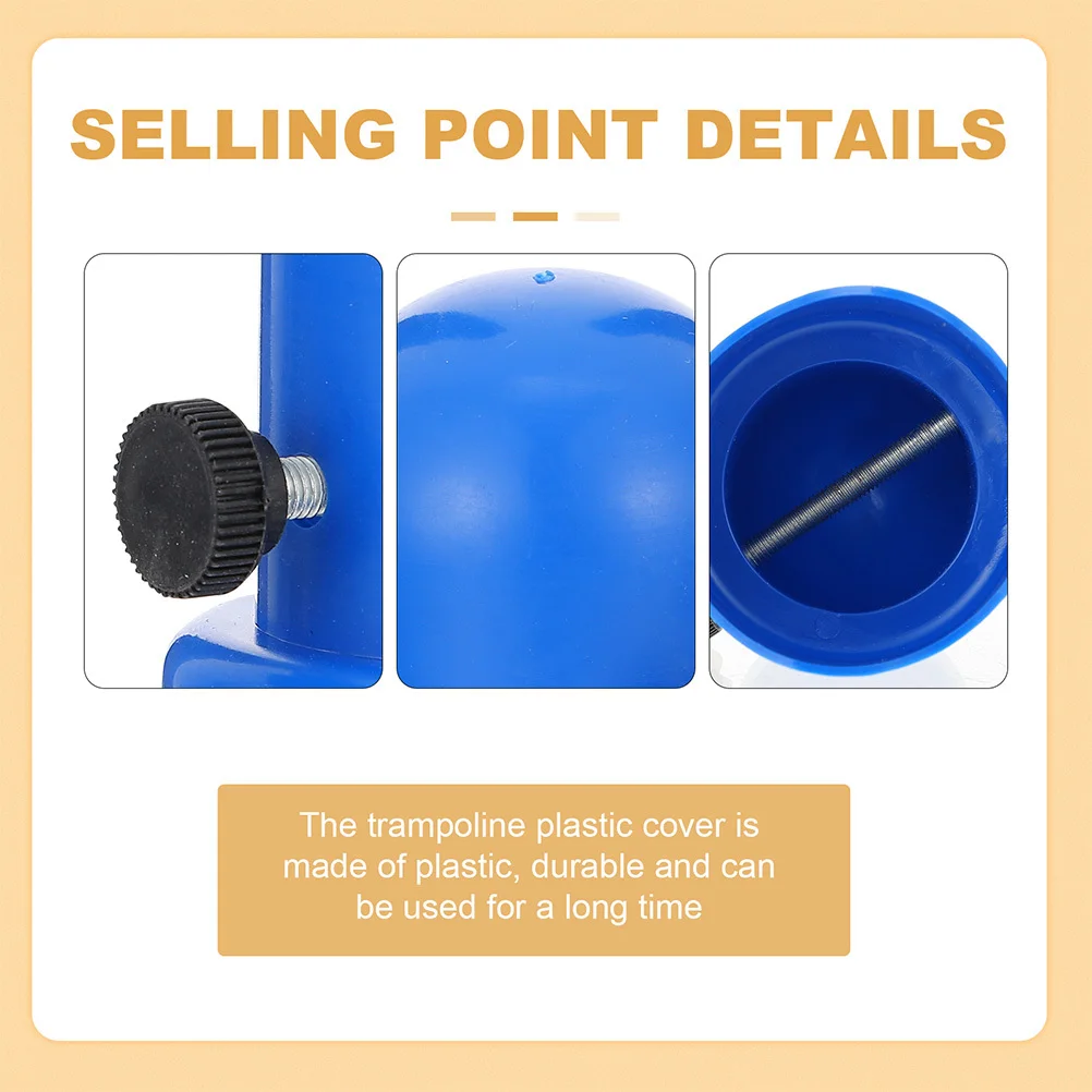 

4Sets Trampoline Pillar Caps Uv Resistant Pole End Covers for Secure Net Attachment Trampoline Tube Cover Kit Pole End Hat
