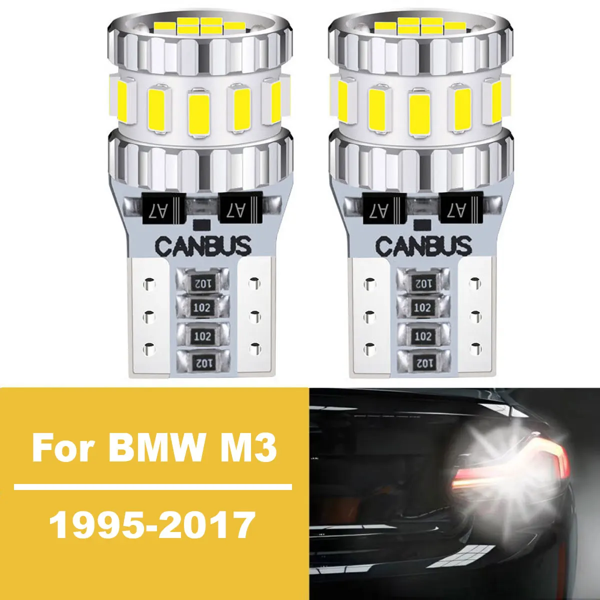 

2PCS T10 W5W LED Parking Position Stop Light For BMW 3 Serie M3 E46 E90 E91 E92 E93 F30 F31 F34 328 325 2005 2008 2010 2012 2015
