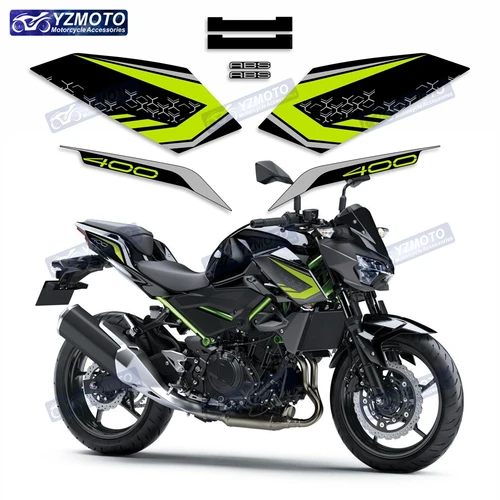 Imagen 2 del producto Para Kawasaki Z400 EX400 accesorios de motocicleta calcomanía decoración cuerpo carenado pegatina de protección Kit completo de pegatinas reflectantes para coche