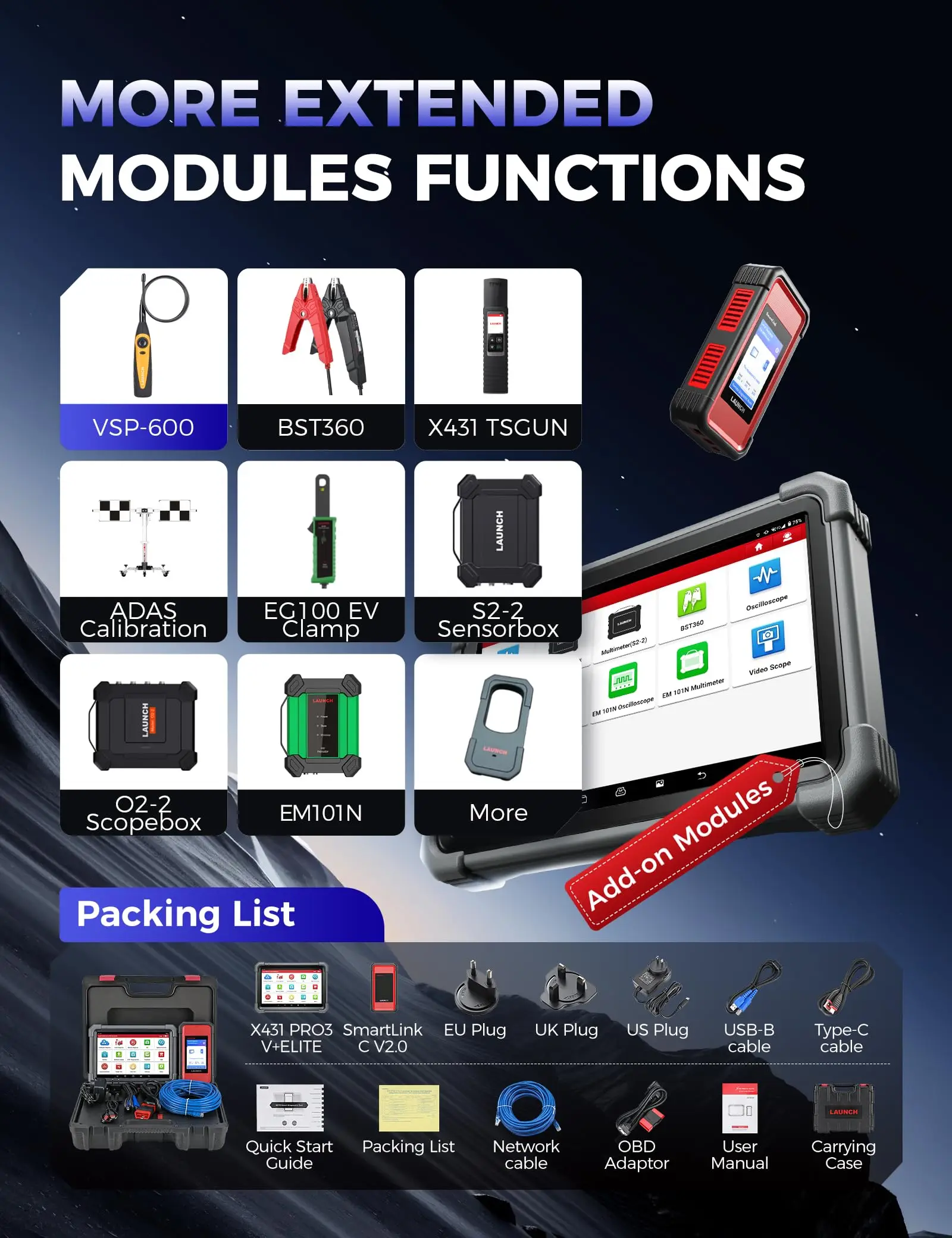 2027 LAUNCH X431 PRO3 V+ Elite HD SmartlinkC 2.0 J2534 OBD2 Scanner 61+ Reset Topology Map Online Coding CANFD DoIP Diagnostic Tool - view 8