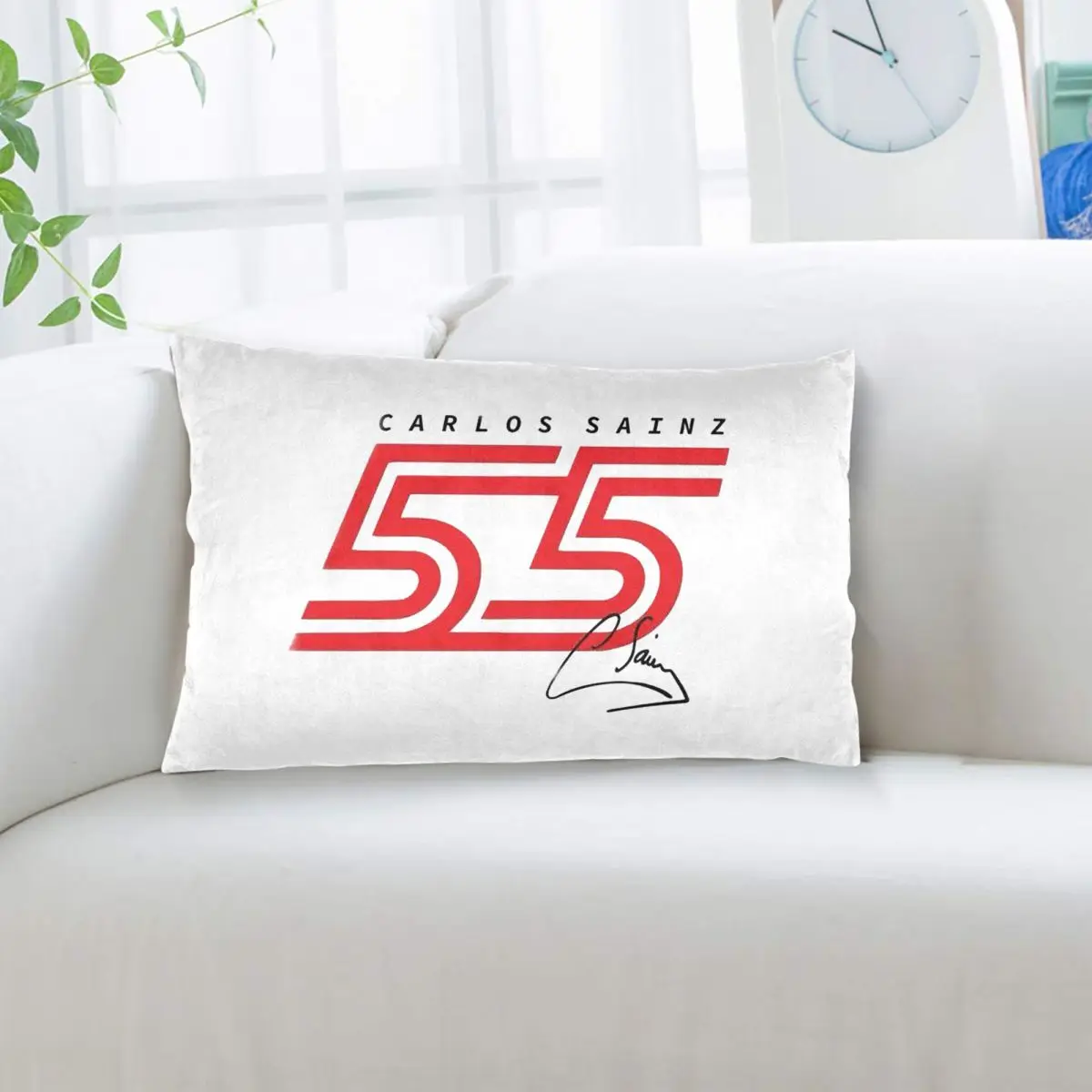 Carlos Sainz Jr F1 Rectangle Pillowcase Cushion Cover Decor Bedroom Bed Home Comfort Throw Pillow